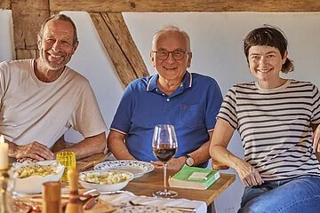 Michael Appel (Autor), Johann Schrenk (Verleger) und Bettina Schöner (Fotokünstlerin)